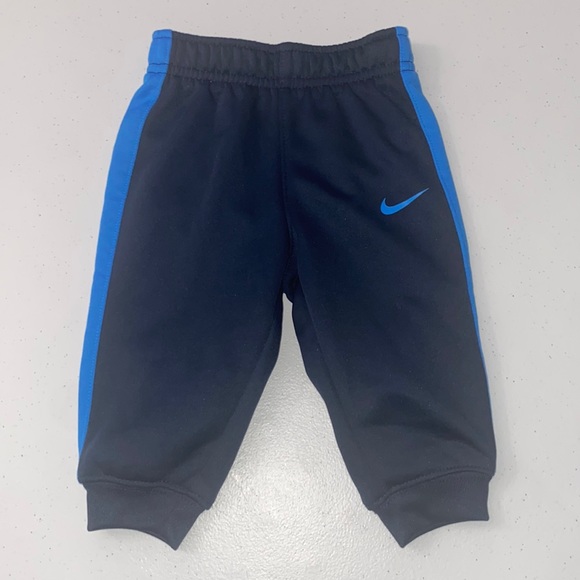 Nike Baby Boy Athletic Blue Jogger Pants Size 6-9 Months - Picture 1 of 7